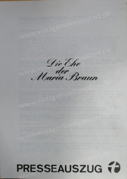 Marriage of Maria Braun, The (Ehe der Maria Braun, Die)